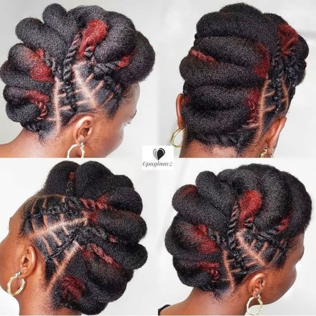 updo on 4c hair for weddings