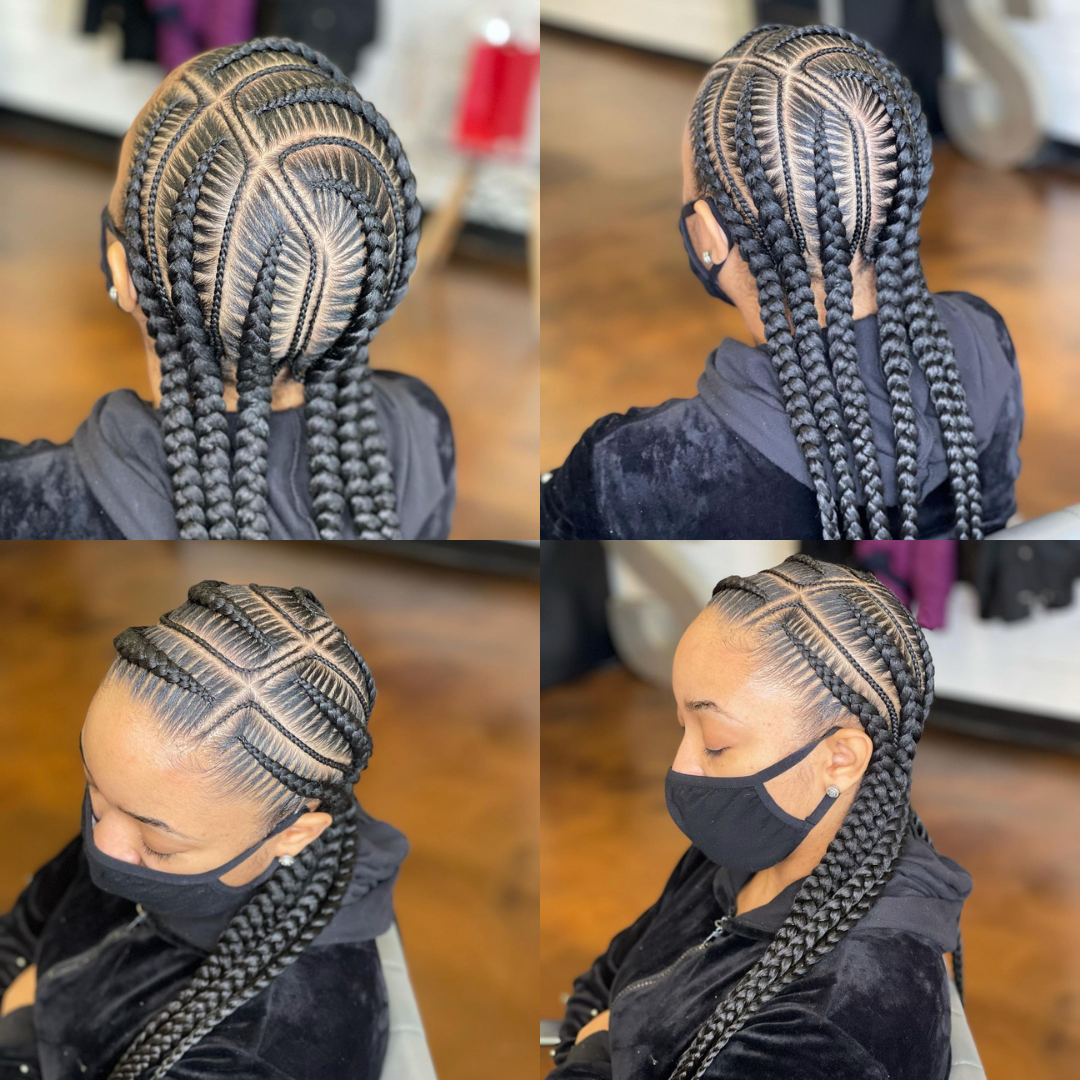 Tribal pop smoke stitch braids