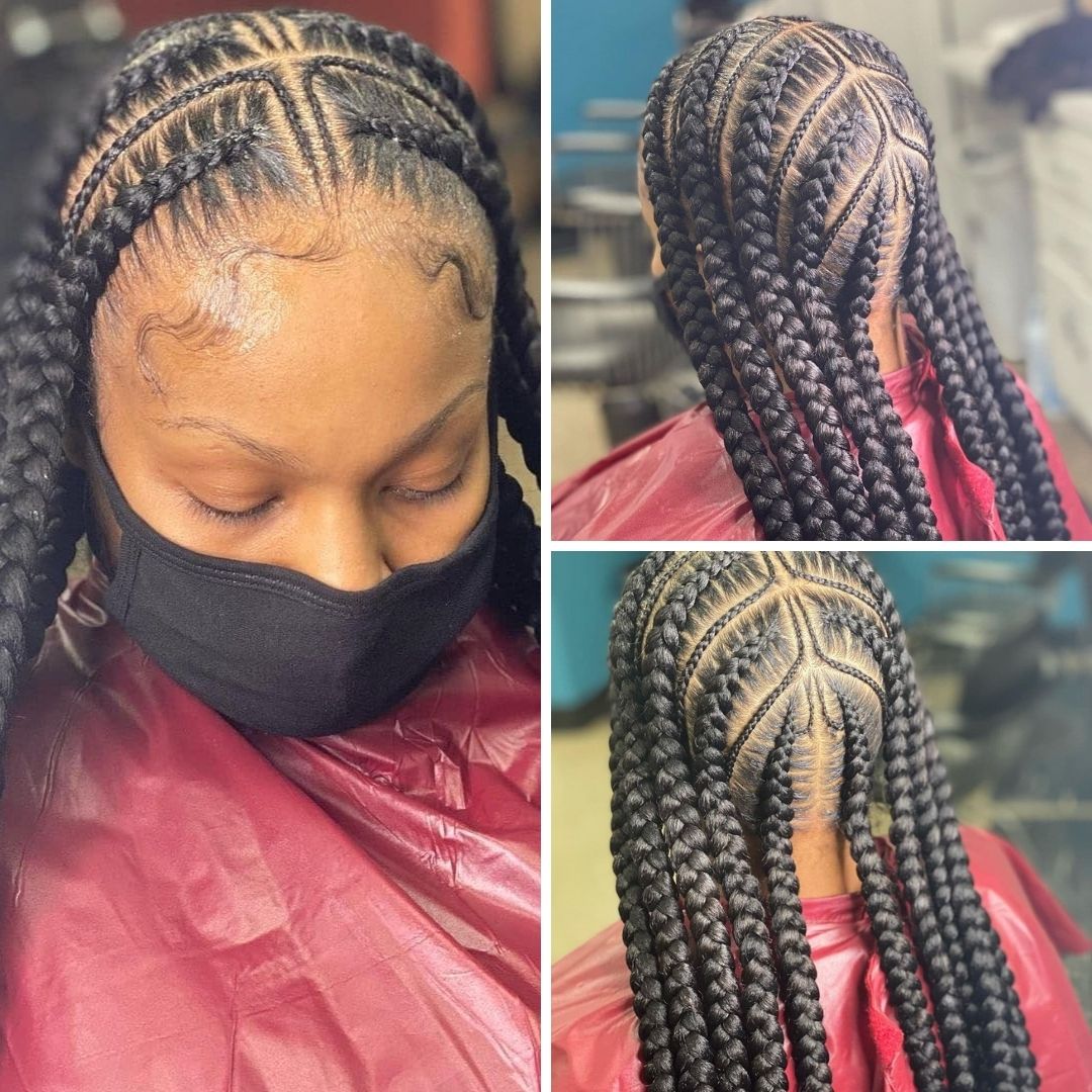 Tribal pop smoke stitch braids