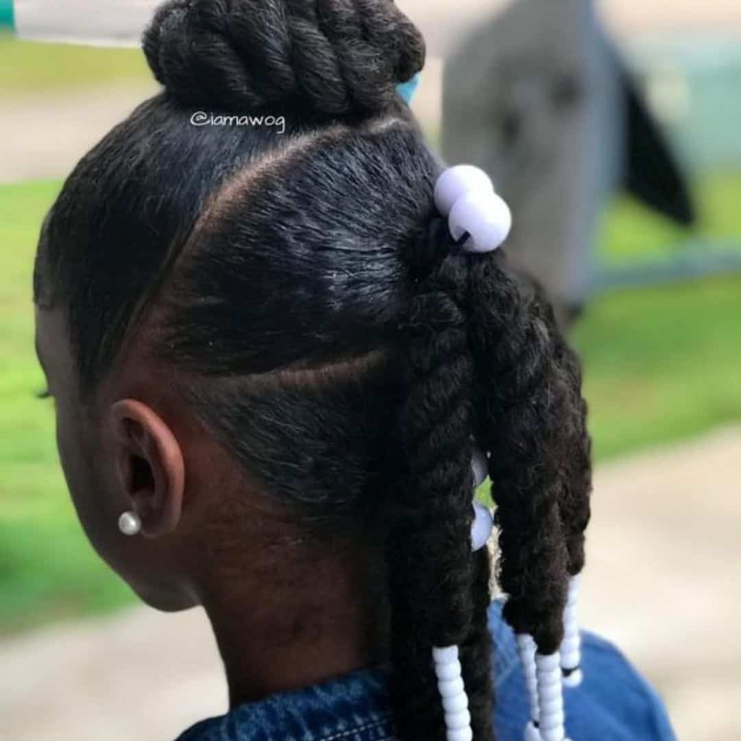 Easy hairstyle on african american kids