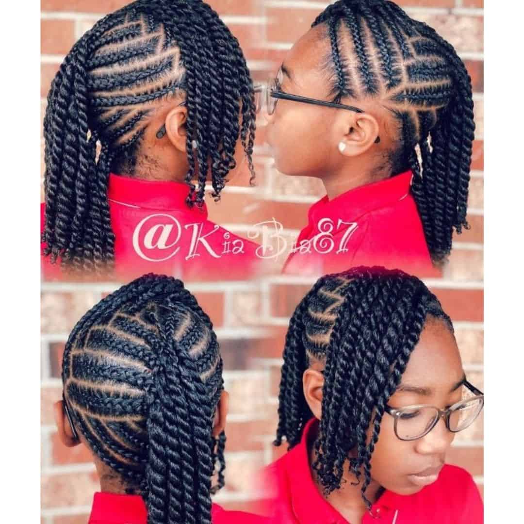 winter hairstyles for black kids