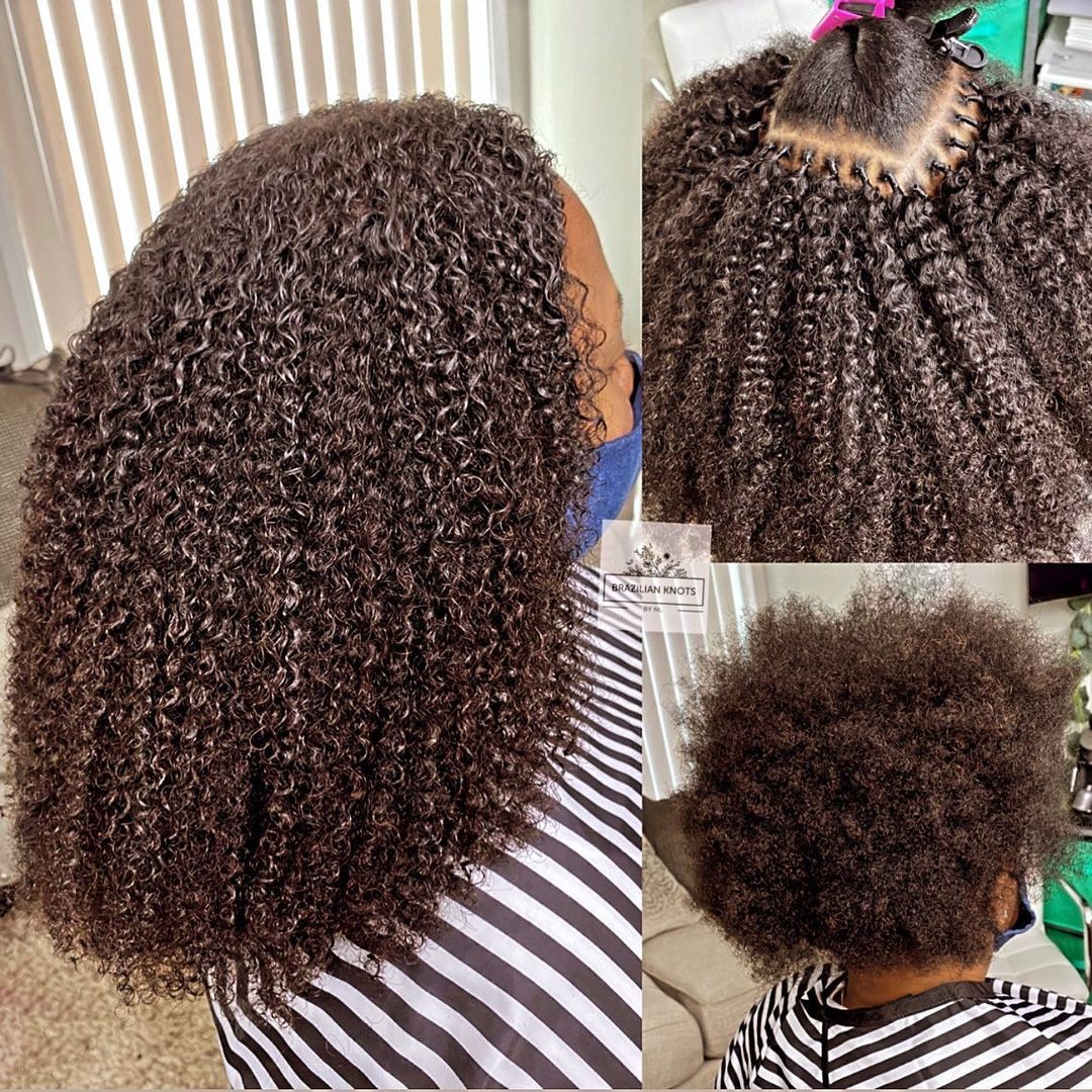 Afro Kinky Microlink Extensions