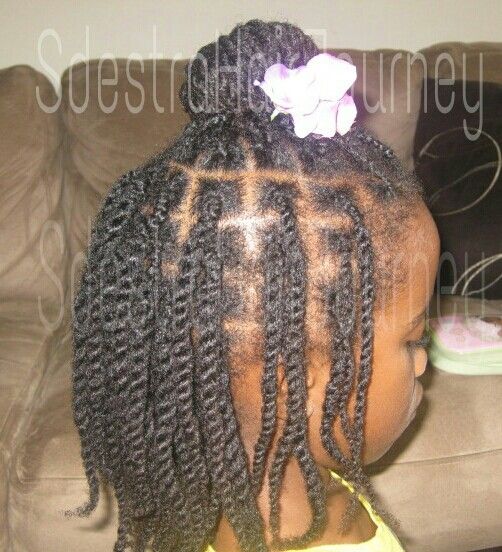 kids two strand twists with a knot