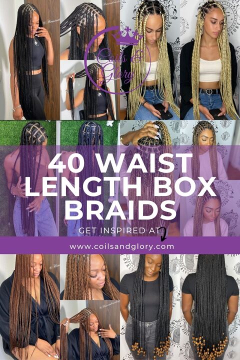 Waist length box braids you can try to elevate your style
