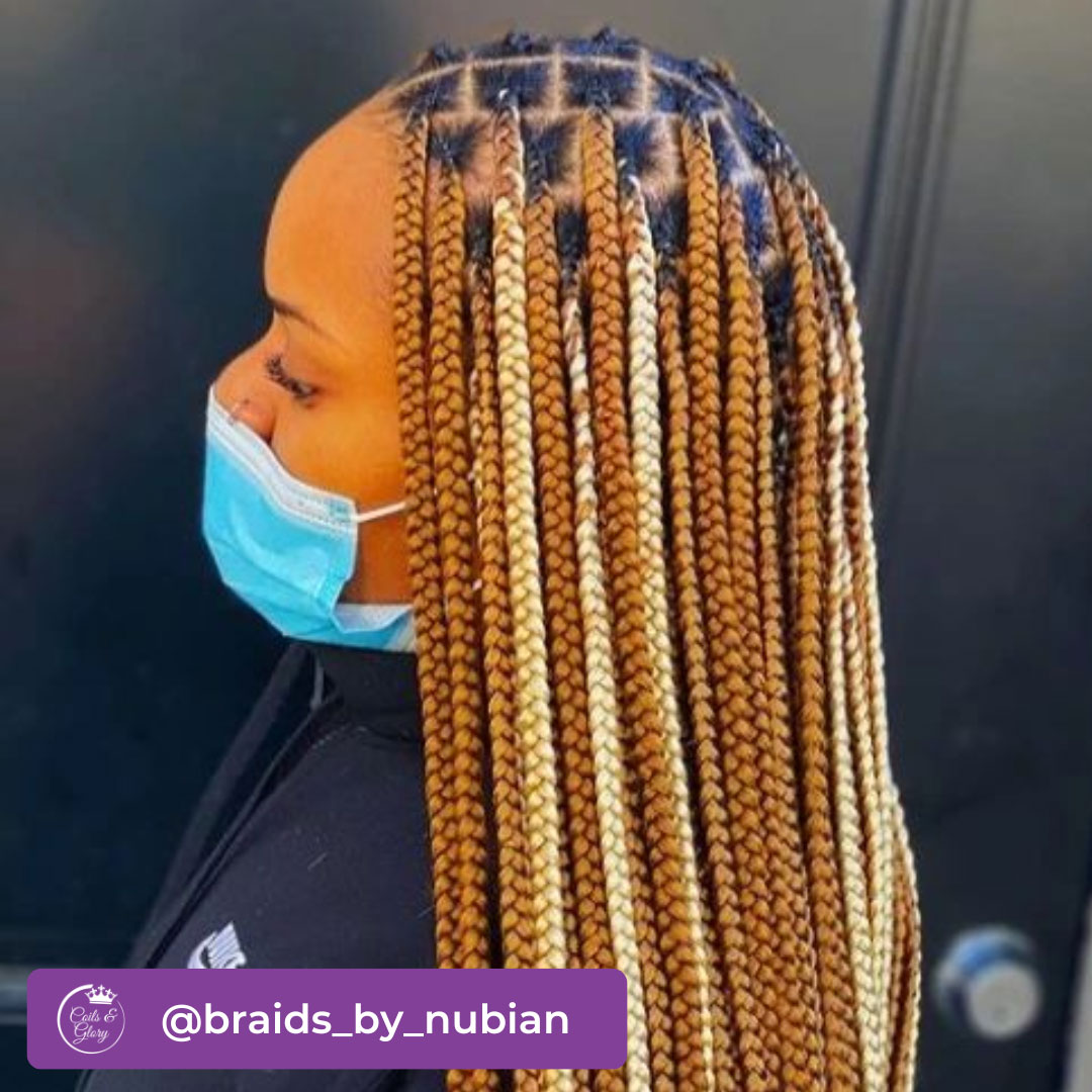 blonde and brown highlights braids