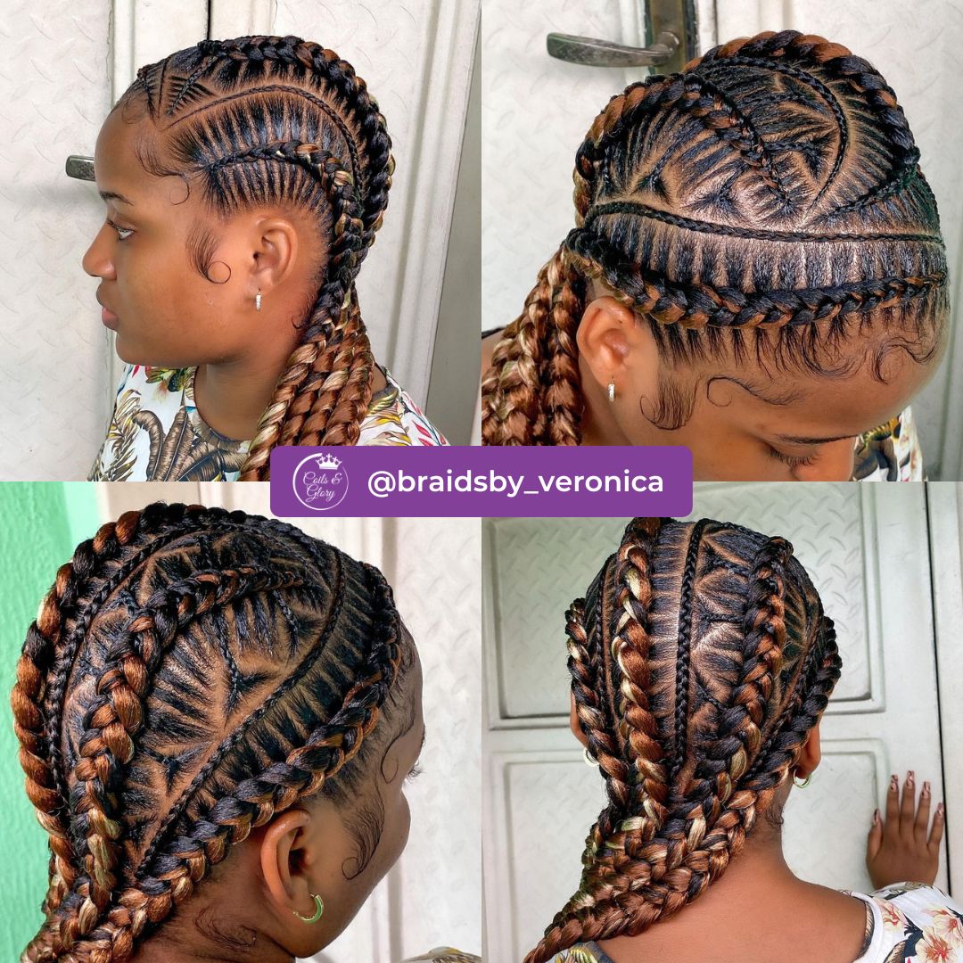 curvy pattern cornrows