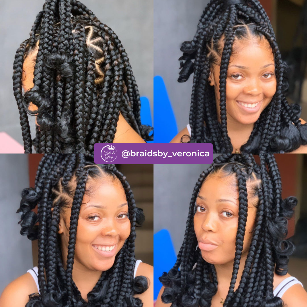 Jumbo Box Braids With Curl Ends