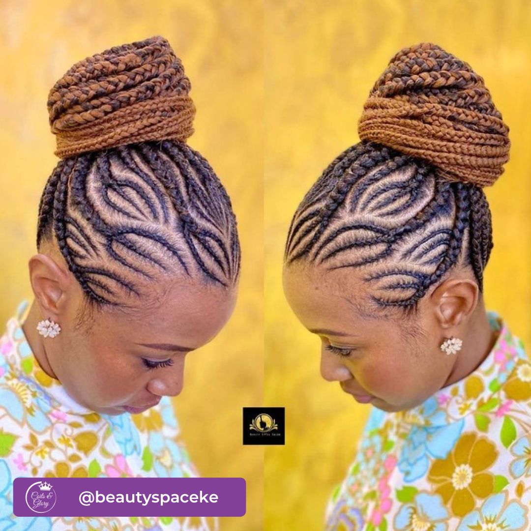 tribal cornrow buns