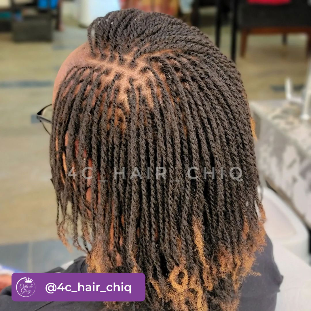 micro two strand twists for sister locs