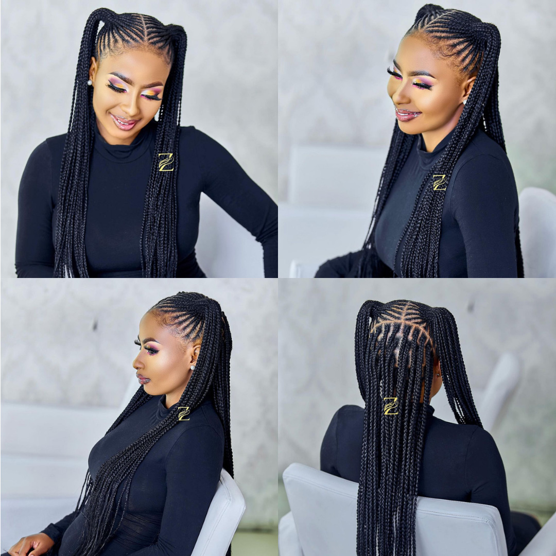 Captivating Cornrow Hairstyles - Pigtails Cornrows