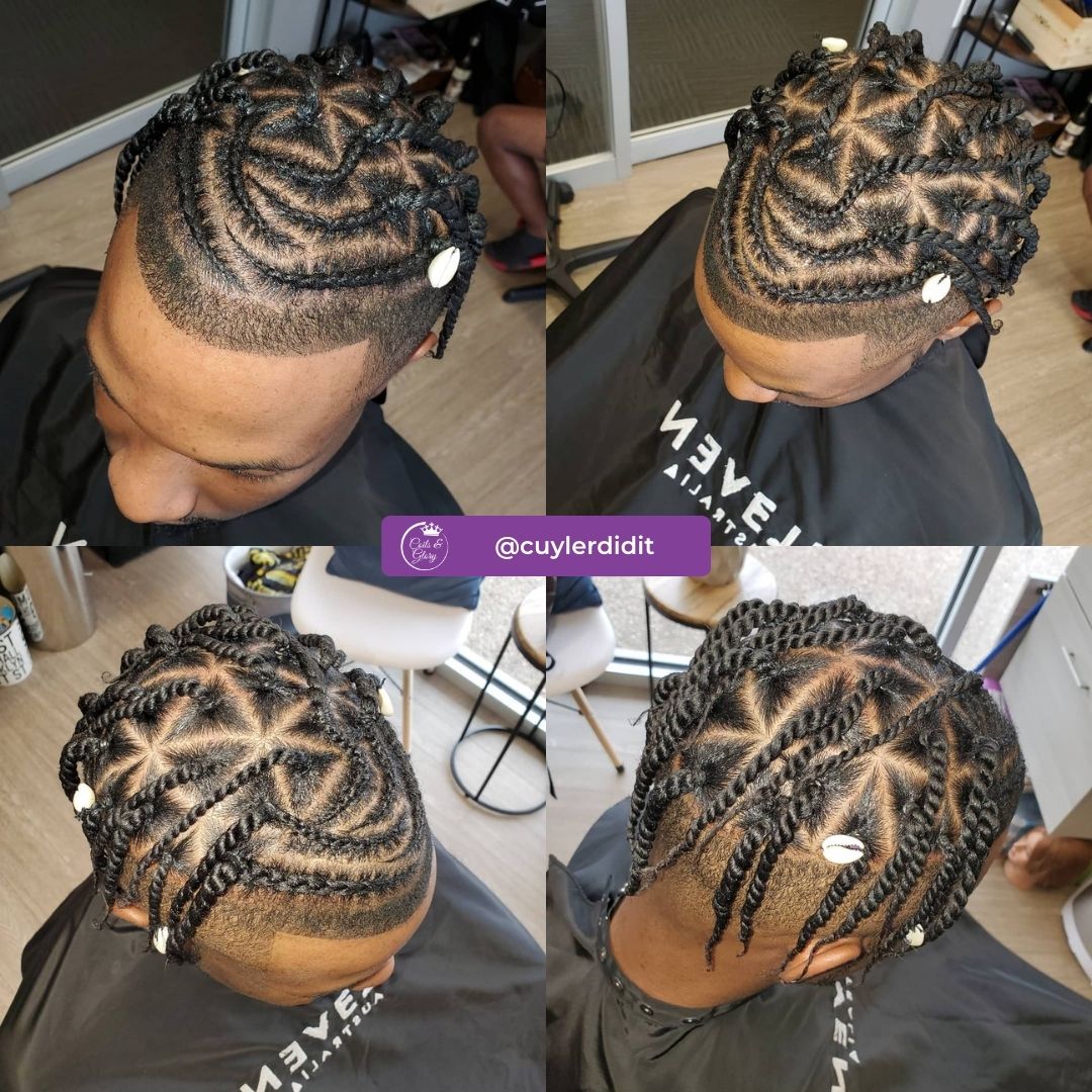 two strand twists with a Fade