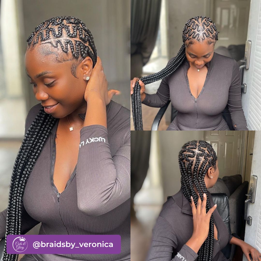 zig zag braids cornrow