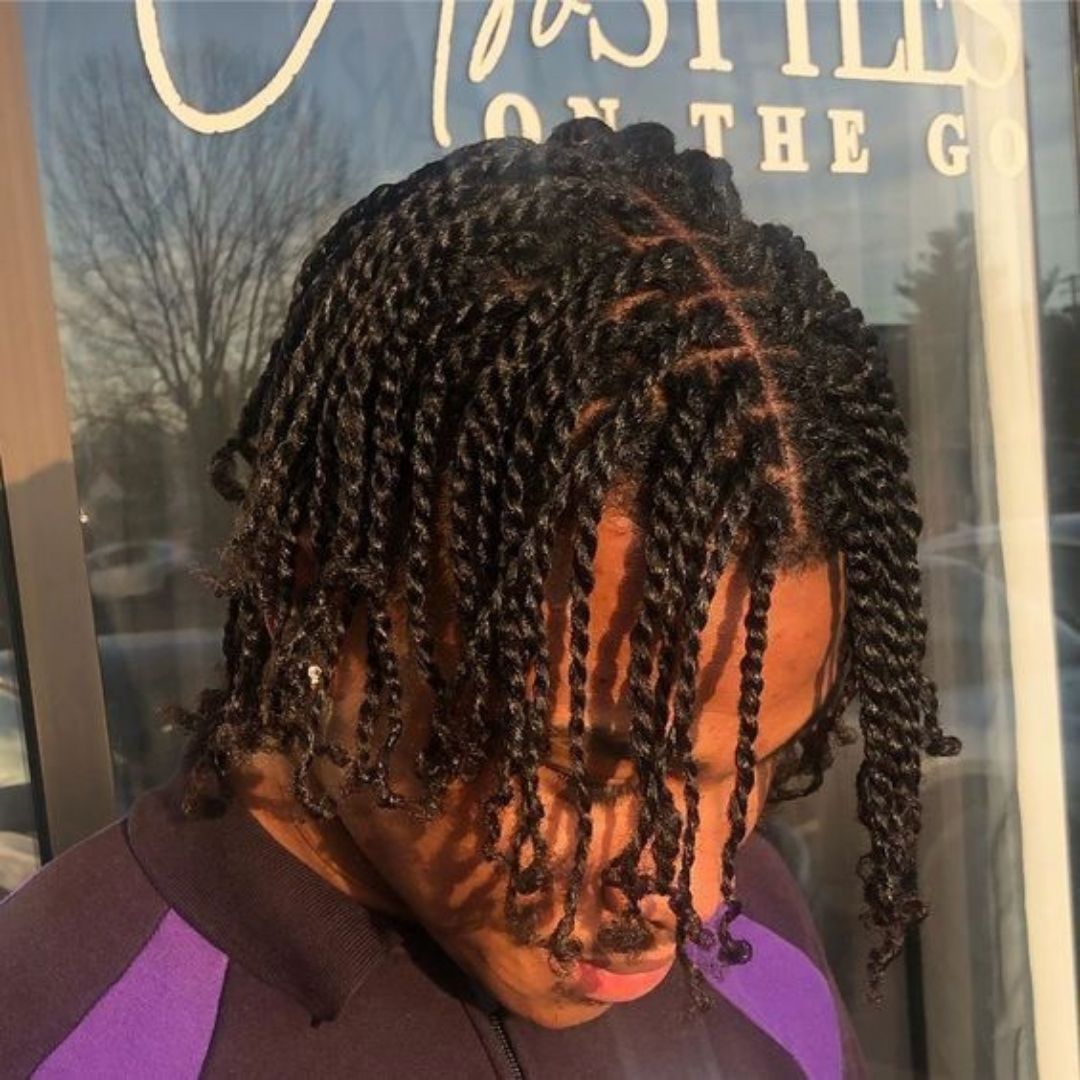 two strand twists on men