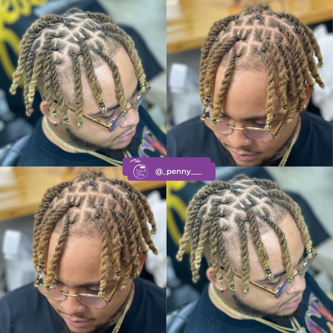 two strand twists on dread locs