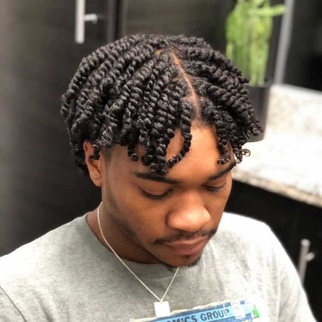 juicy two strand twists on short hair
