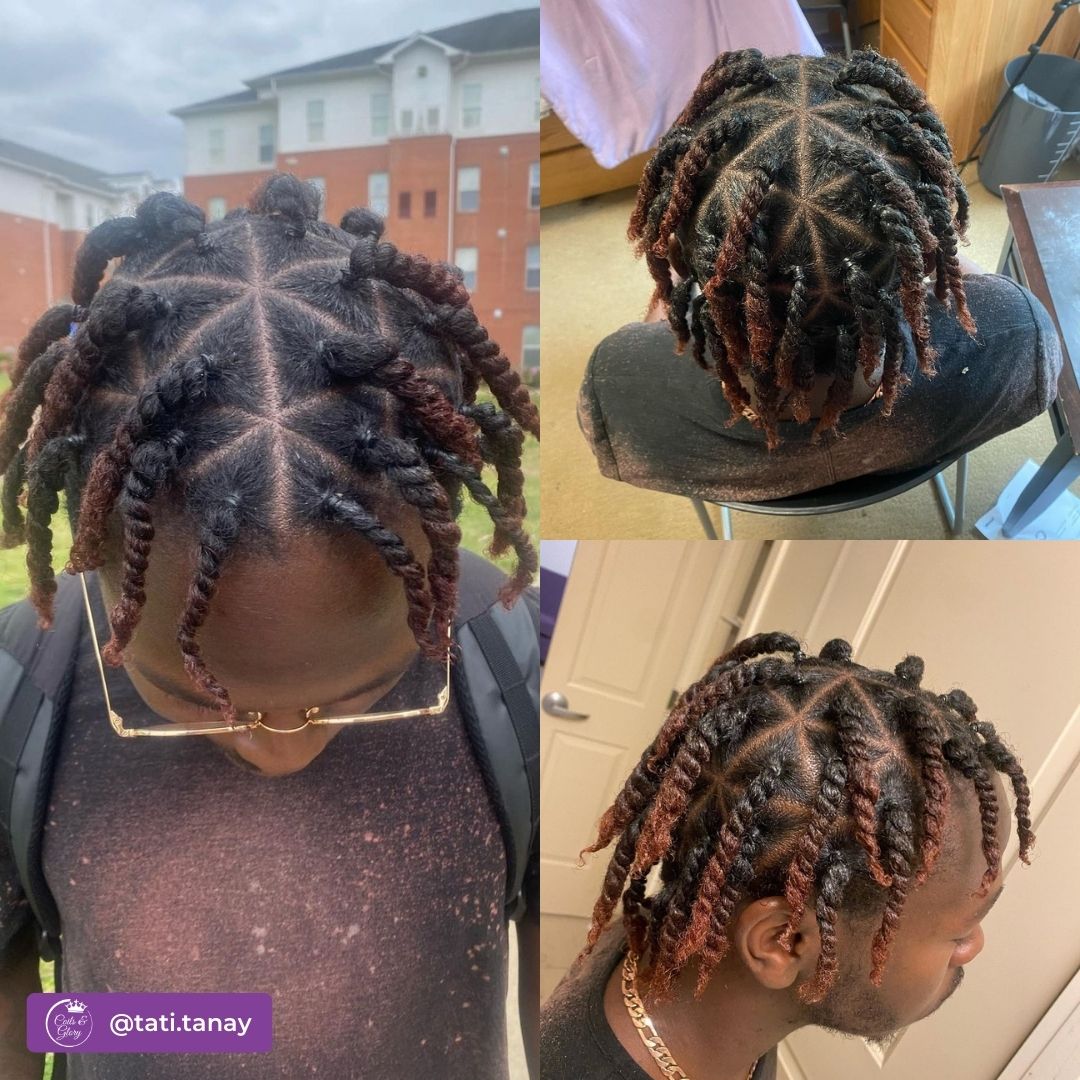 two strand twists on short hair