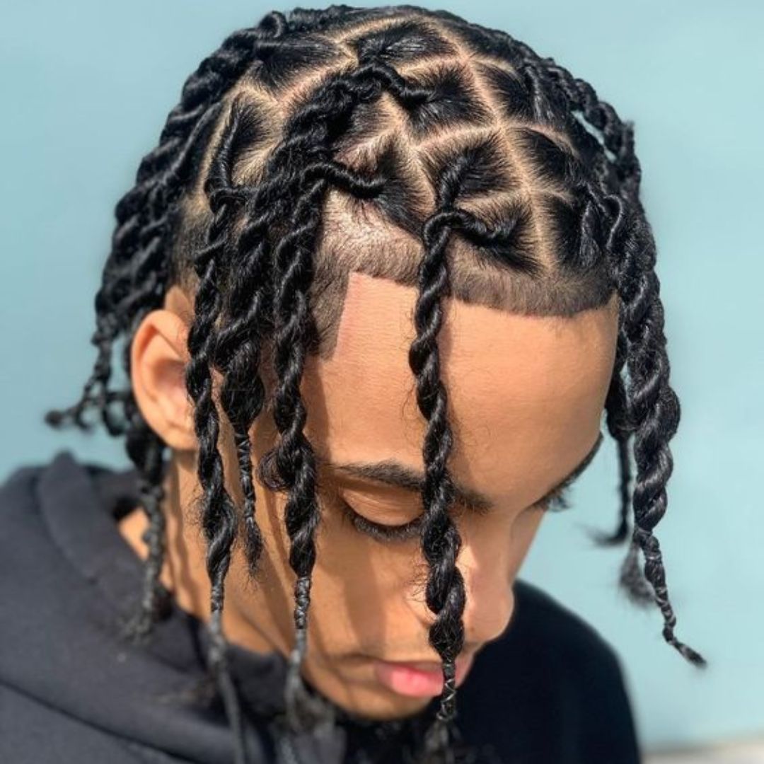 Two Strand Twists on Men