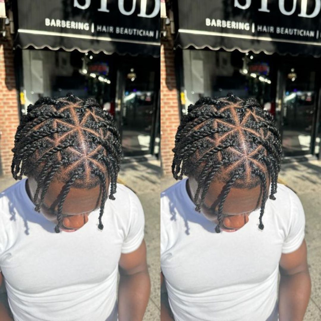 triangle two strand twists