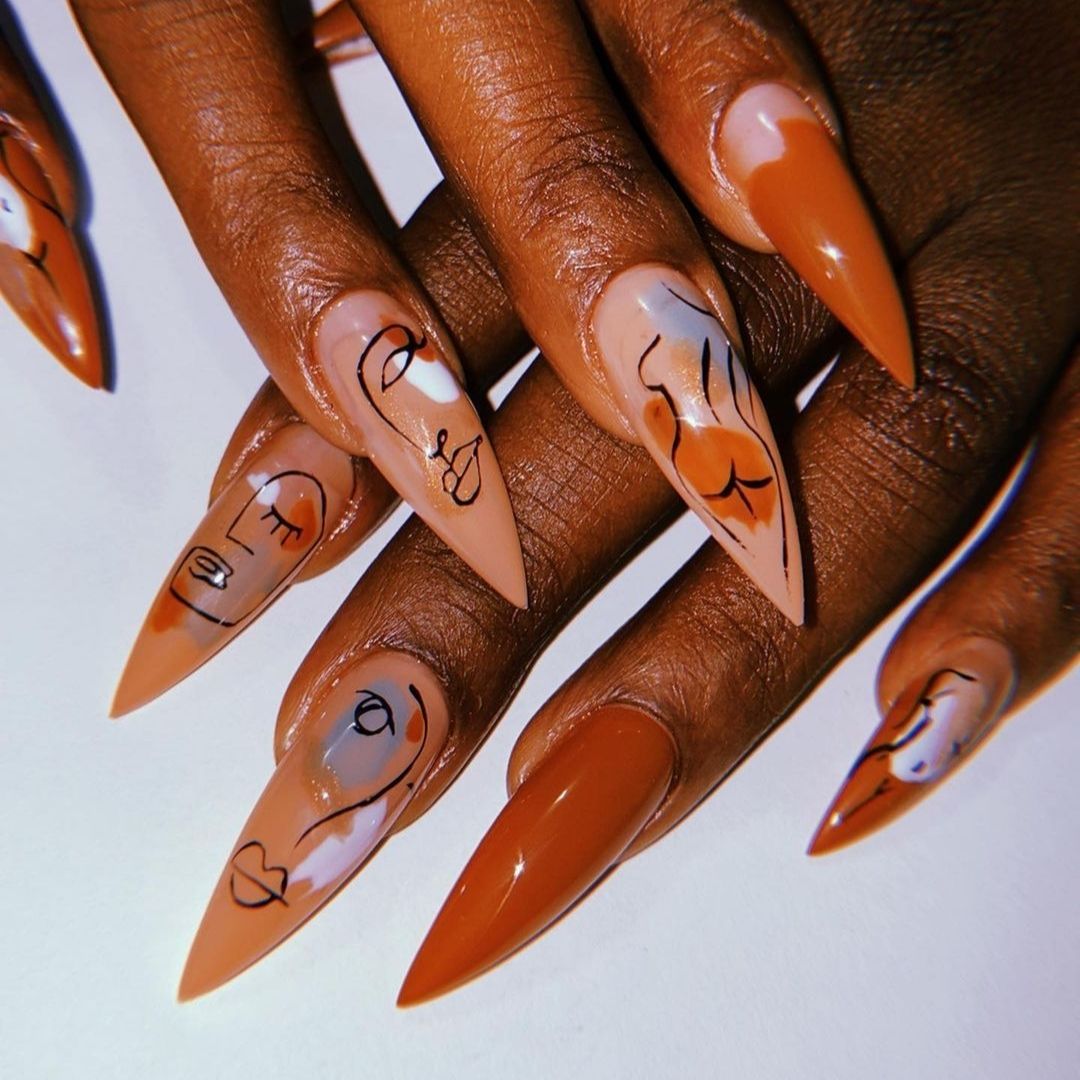black girls nails