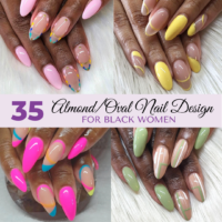 creative almond shape nails