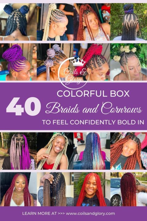 Eye-catching colorful box braids to feel confidently bold in