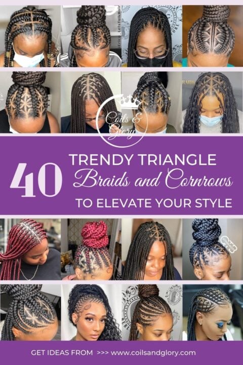 40 triangle cornrows hairstyle for black women