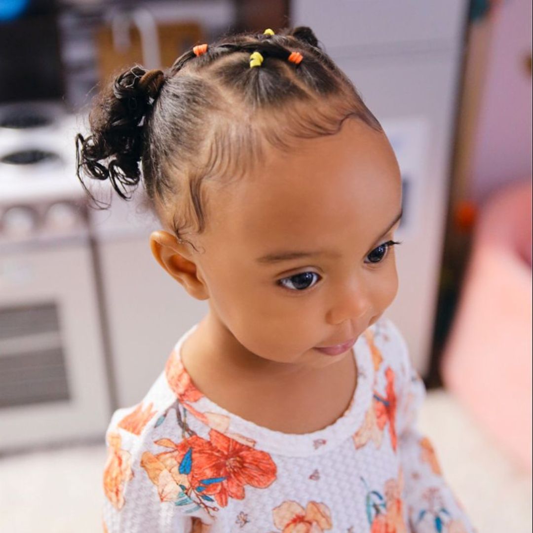 simple hairstyle for one year old black baby