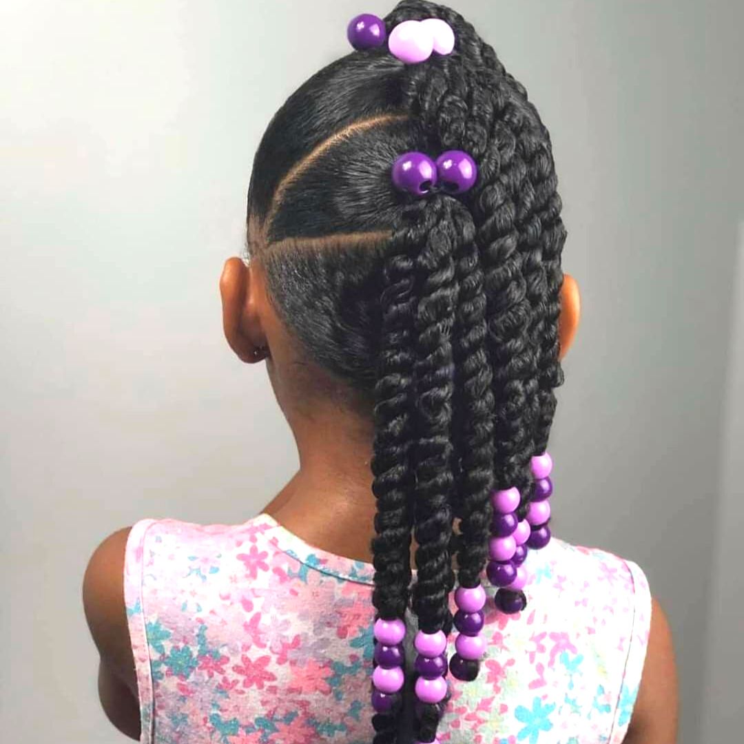 easy hairstyle for 5 year old black girls