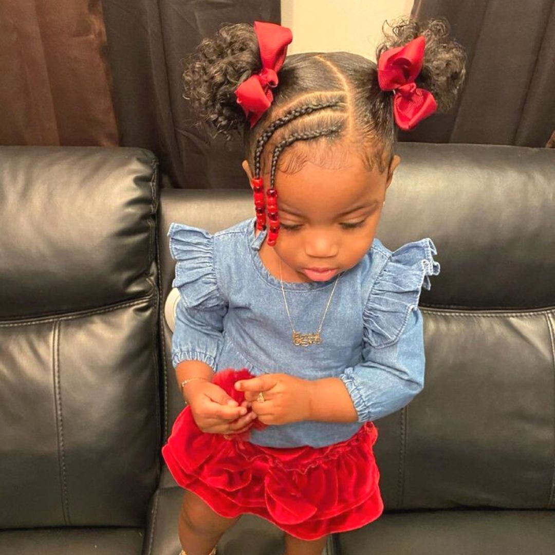 puffs hairstyle for brown toddlers