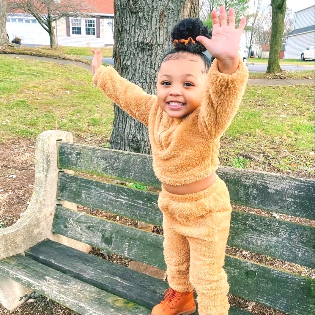 high bun hairtsyle for black babies