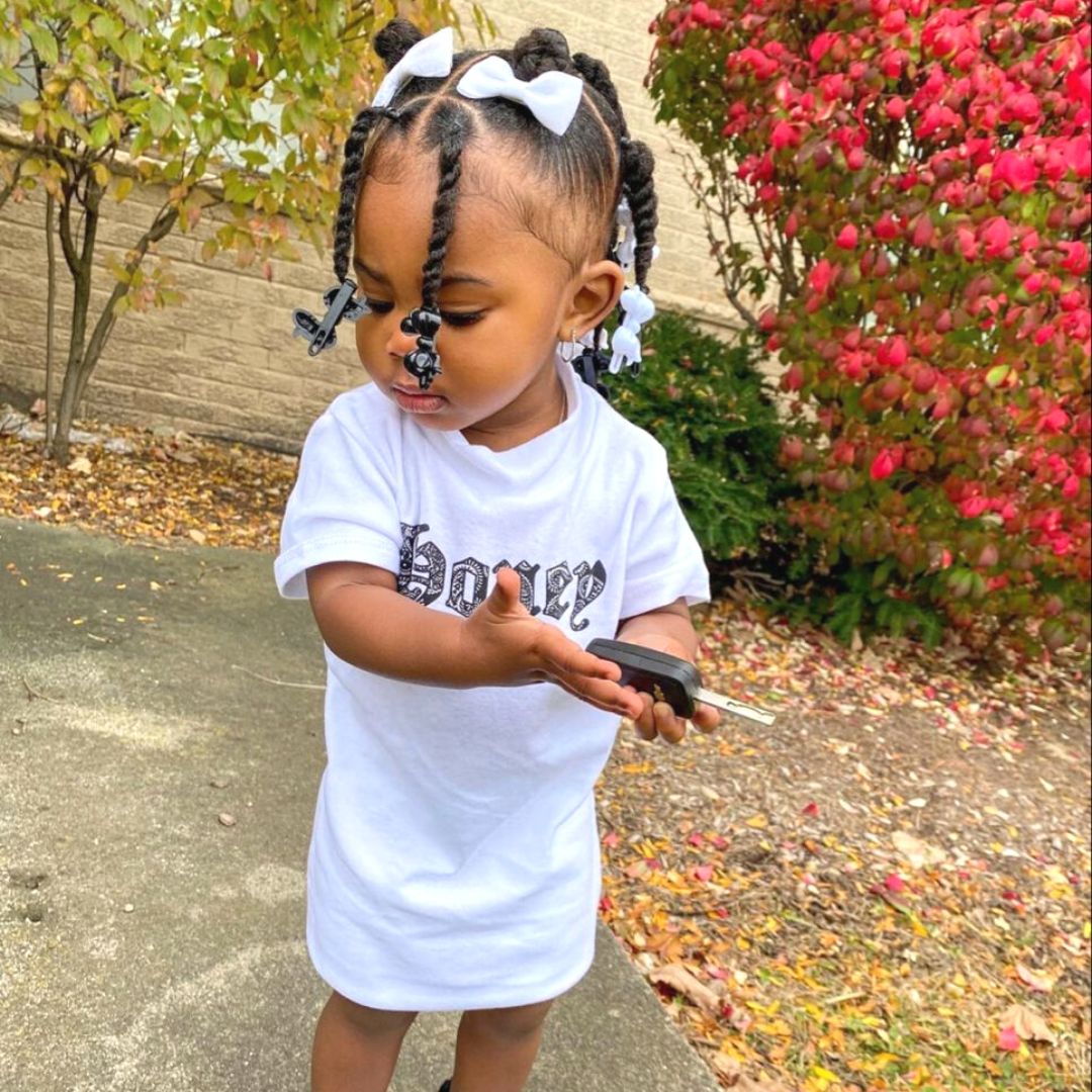 cute two strand twist for 1 year old baby