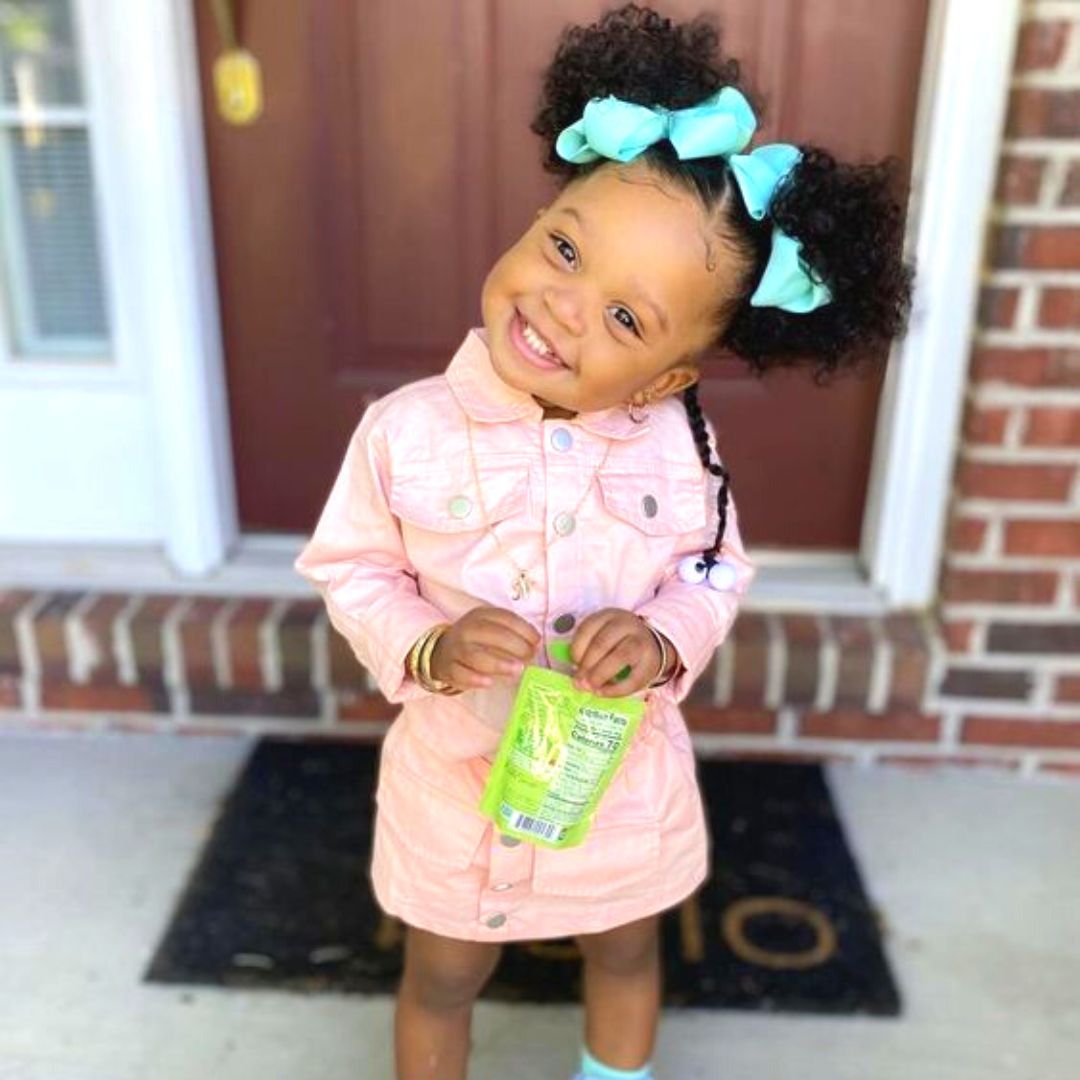 big puff on one year old black girl