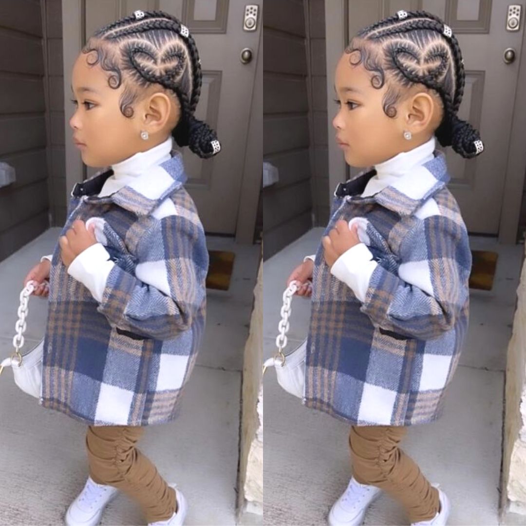 heart shaped cornrows for toddlers