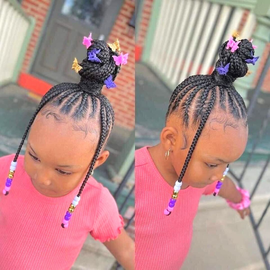 braided hairstyle for 4 year old black girls