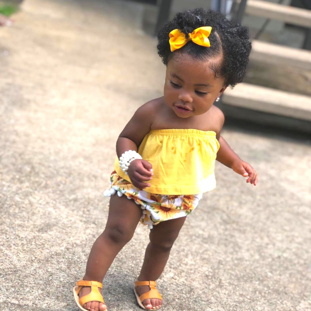 cute hairstyle for black babies