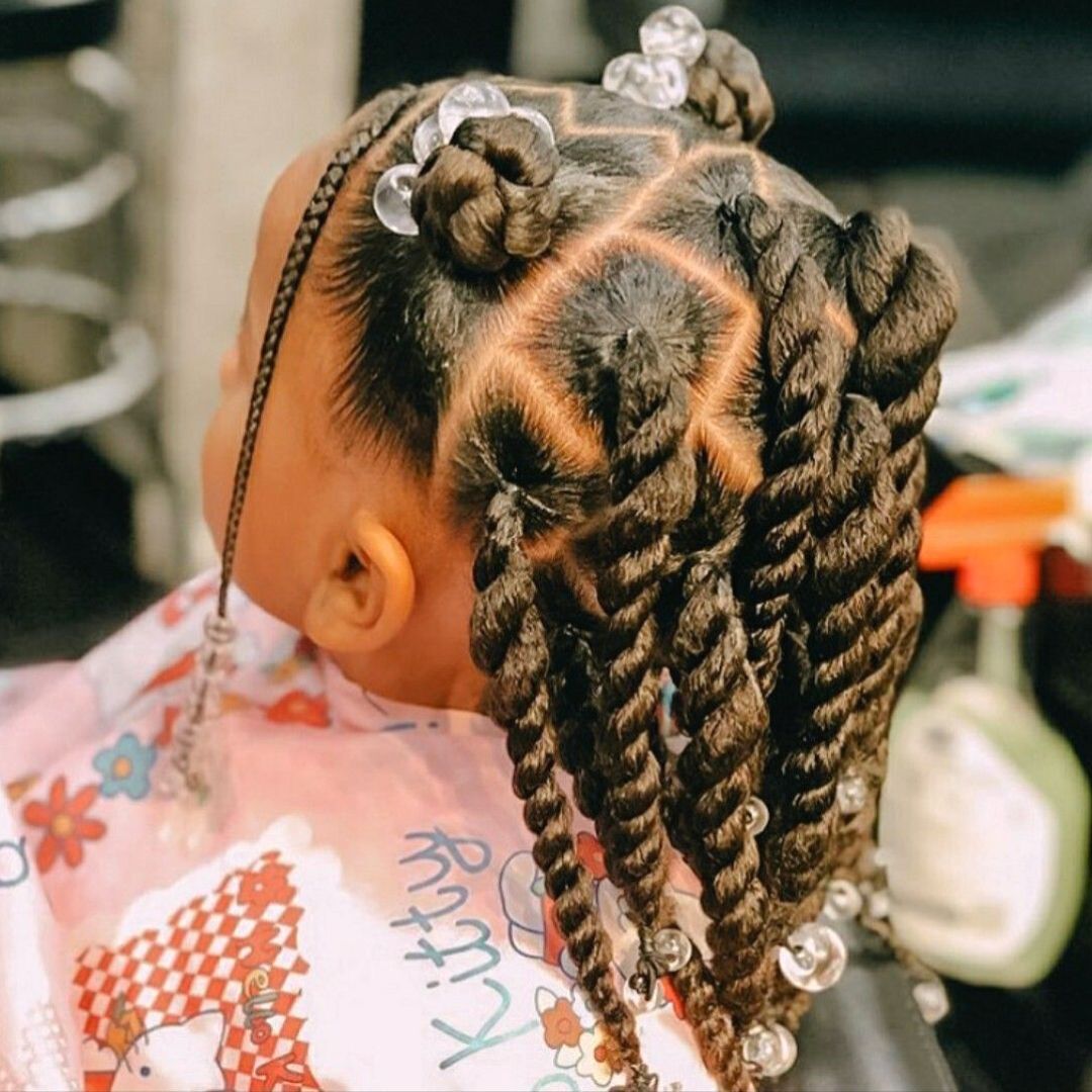 two strand twists protective hairstyle for black kids