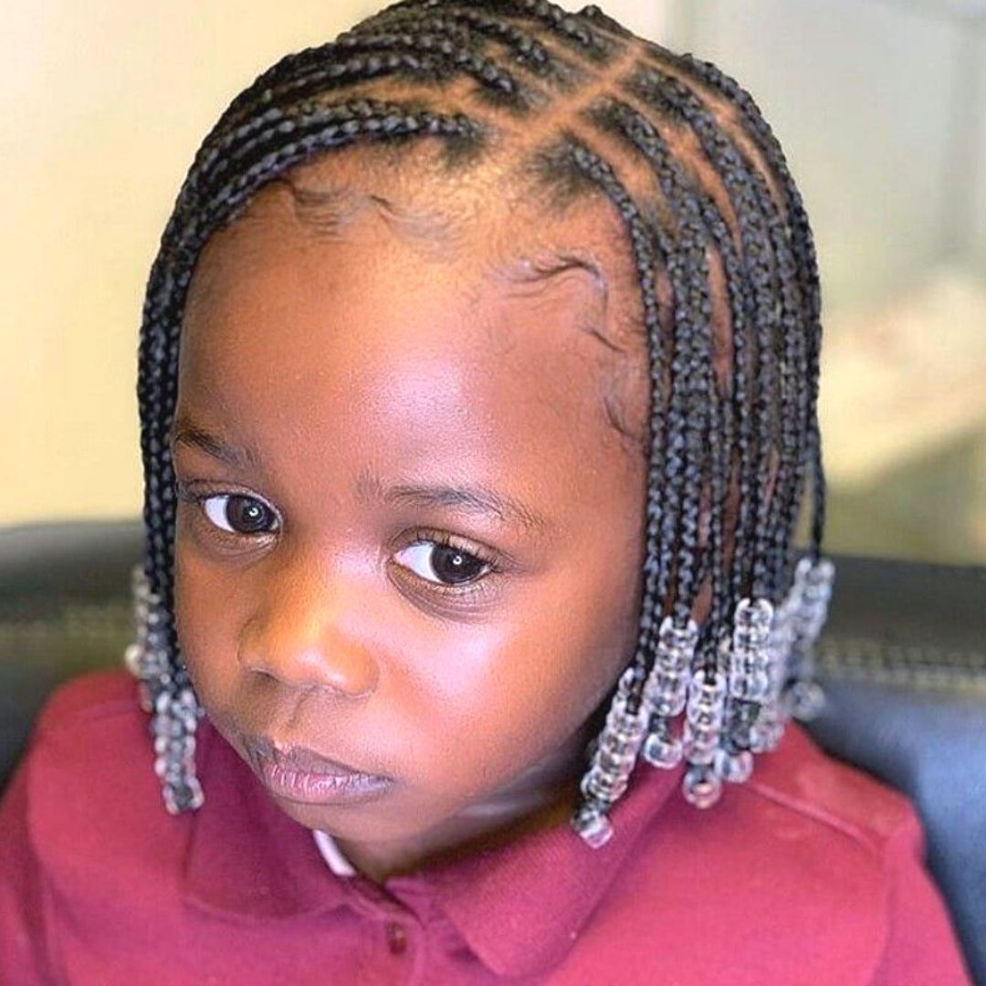 easy hairstyle with beads for short hair toddlers