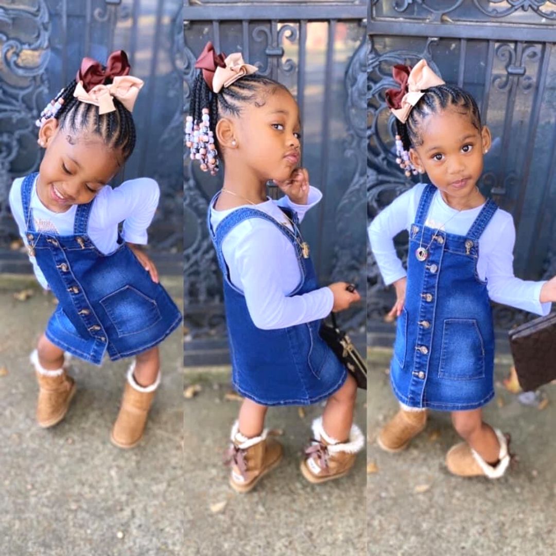 cute hairstyle with beads for black girls