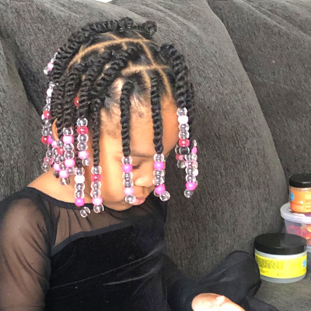beaded hairstyle for black girls