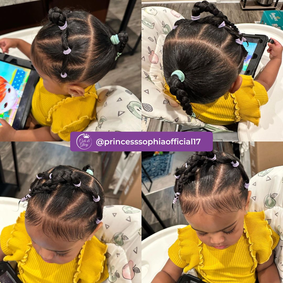 simple hairstyle for black baby girls