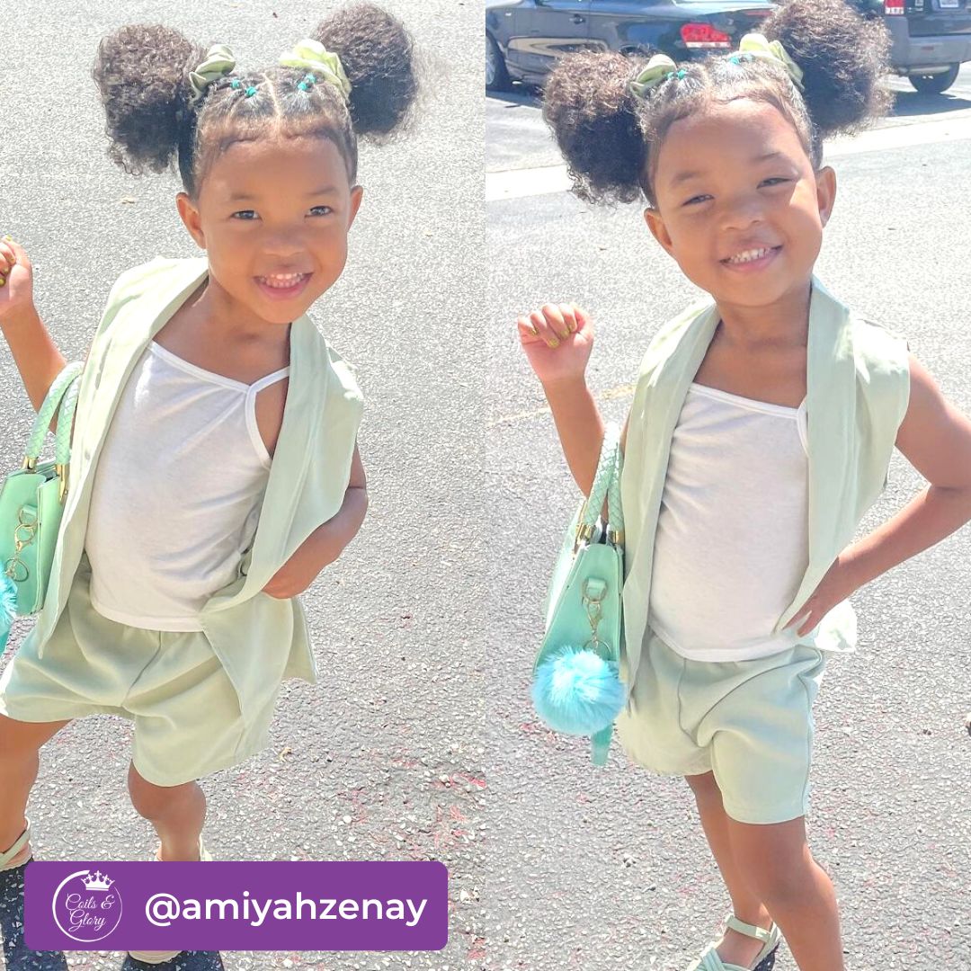 simple natural hairstyle for black kids