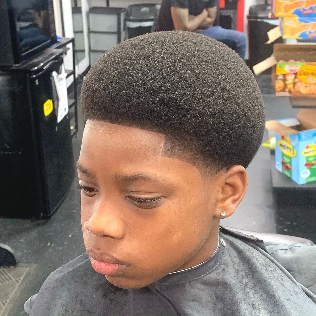 sweet afro hair cut for teenager boys