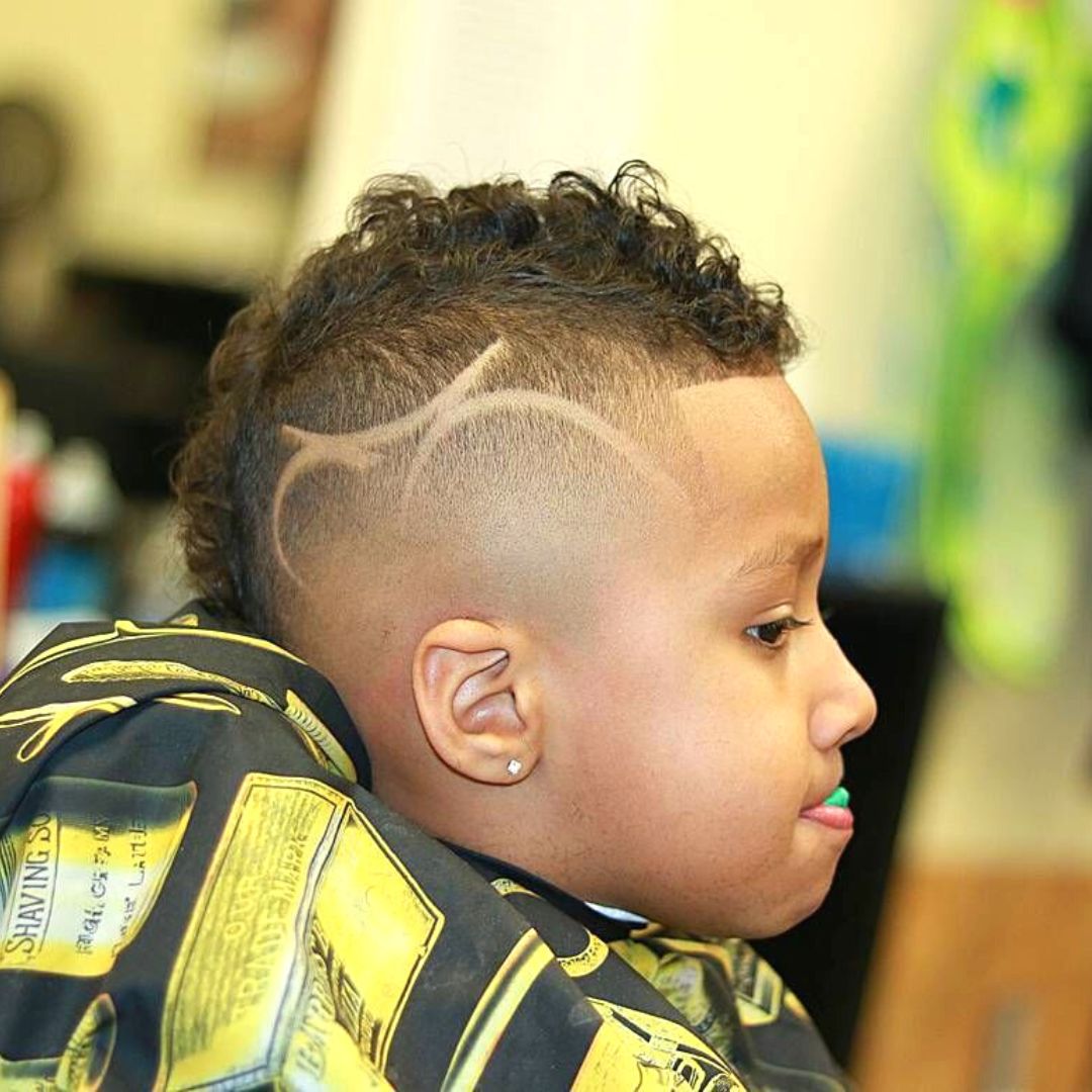 curly top faded haircut for toodlers