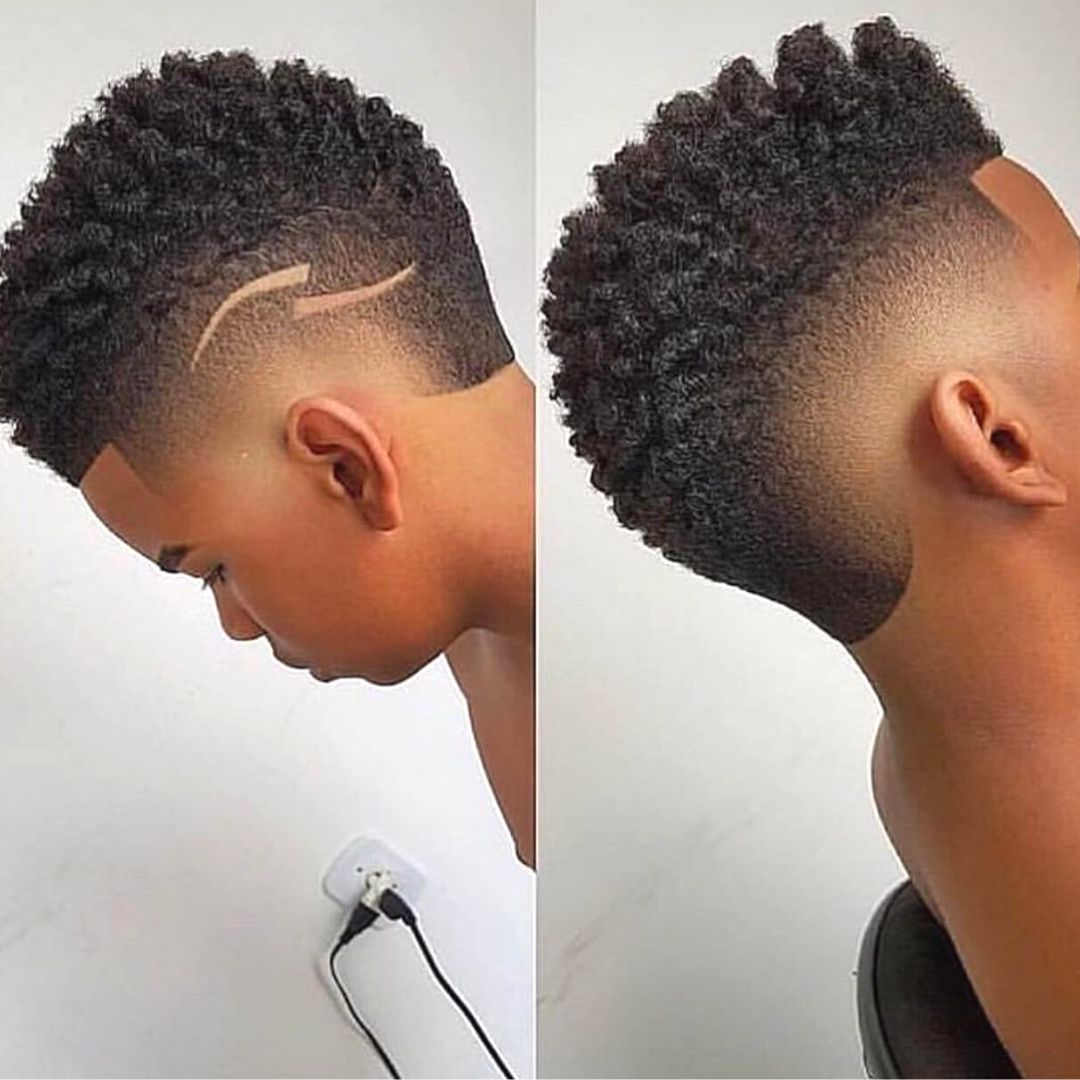 faded hair cut for black kids