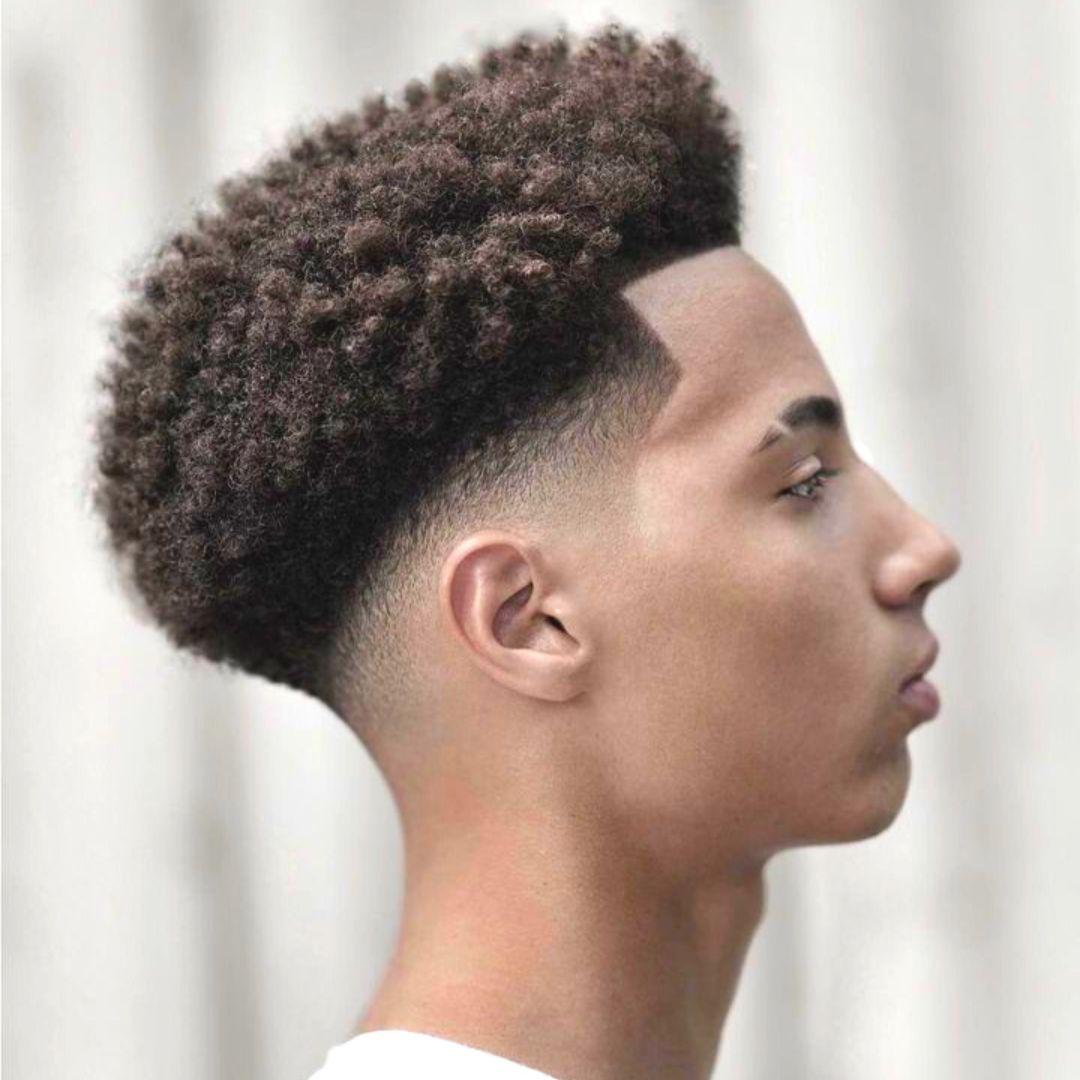 burst fade hair cut for black teenager boy