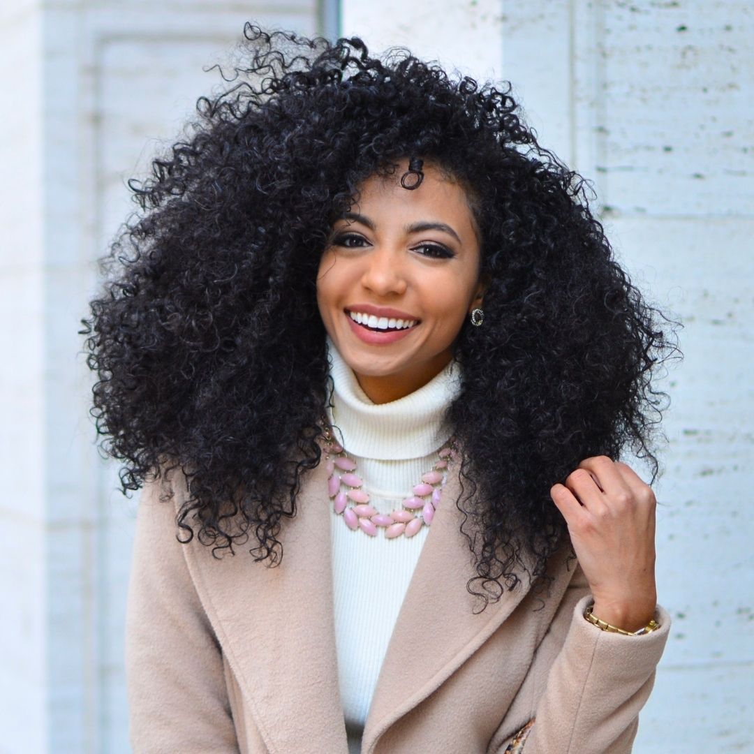 easy curly corporate hairstyle for black women