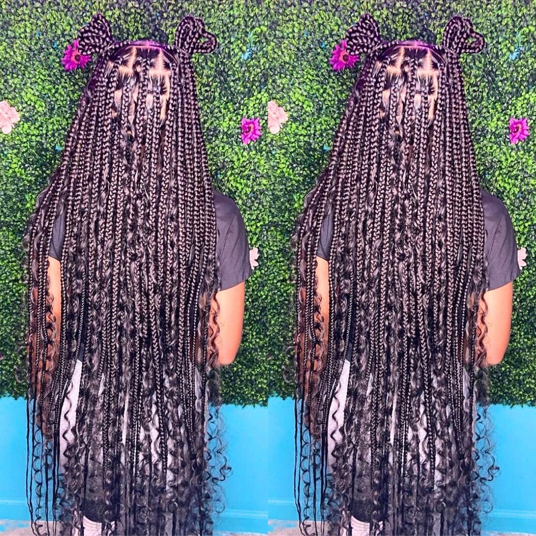 knee length bohemian braids