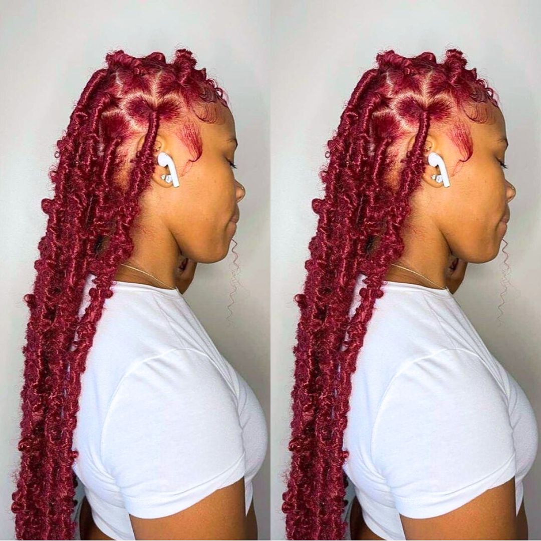 butterfly locs on black girl