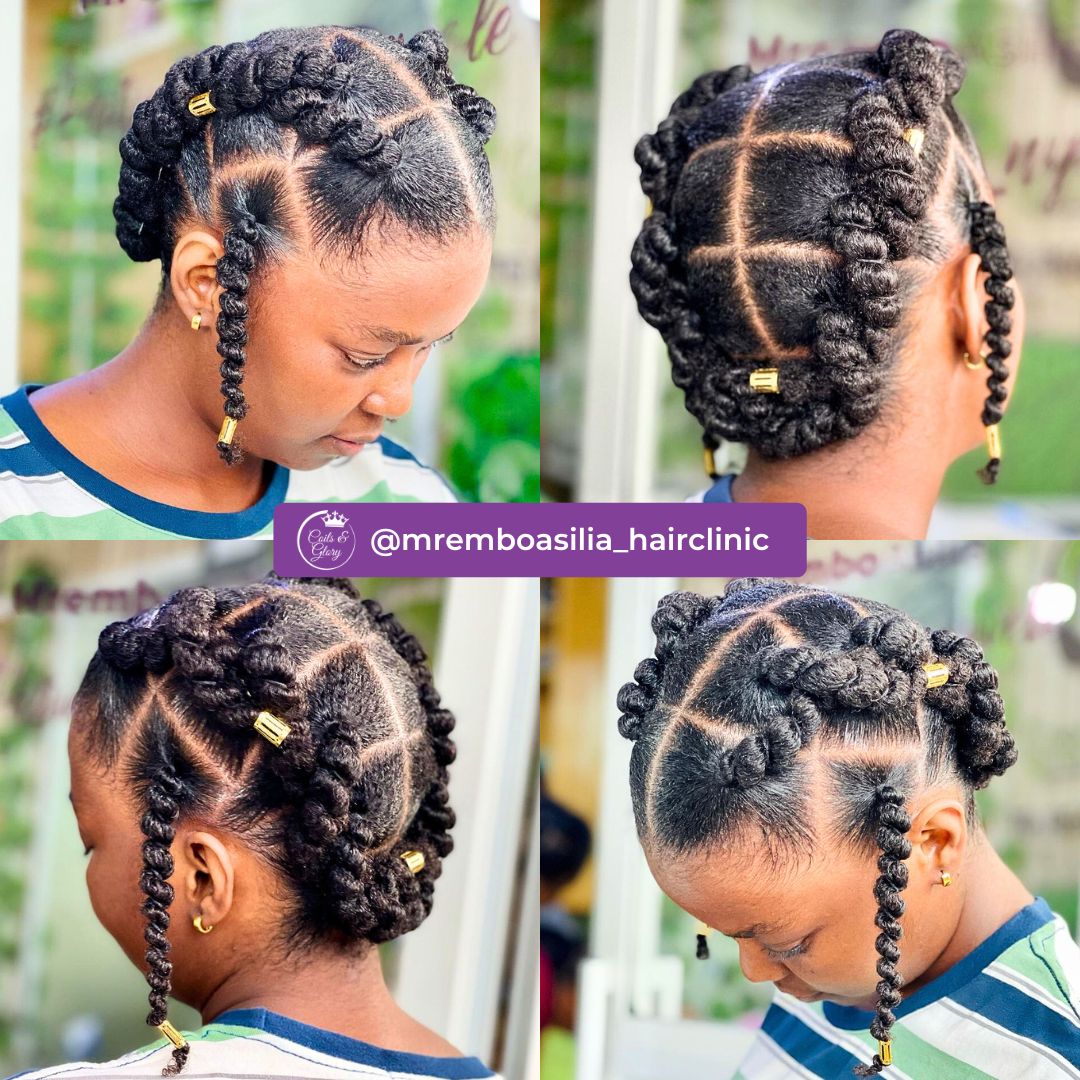 natural hairstyle for black teens