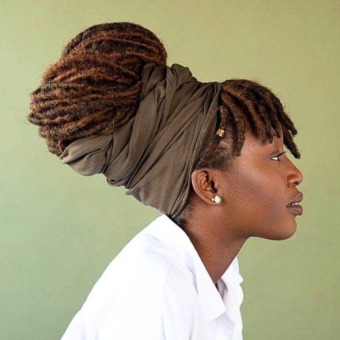 head scraf on long locs